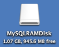 MySQL RAM disk screenshot